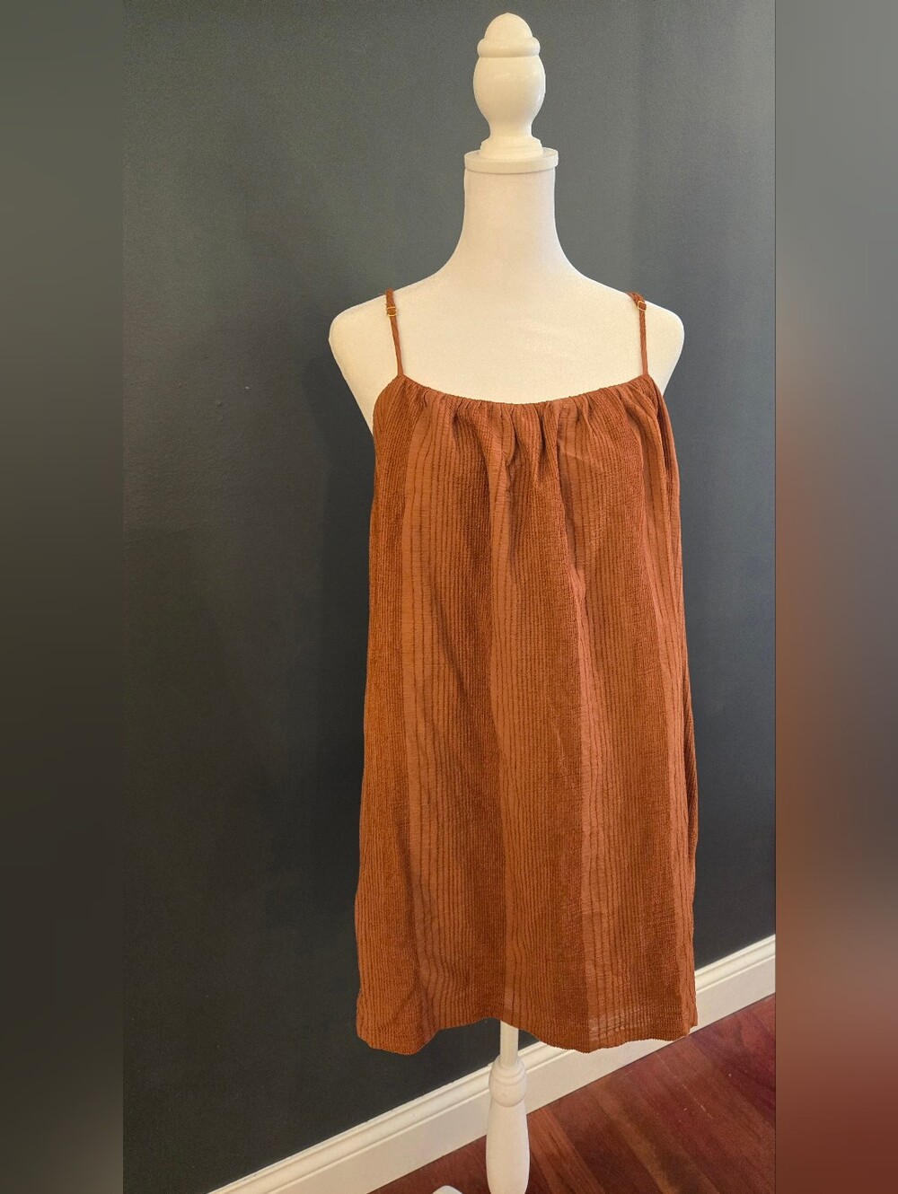 Maurie And Eve Boho Women’s Rust Brown 100% Cotton Sustainable Resort Dress